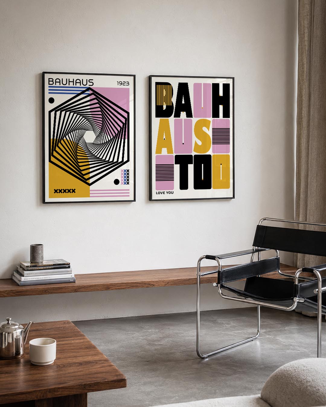 Spiraalvorm en kleur Posterset