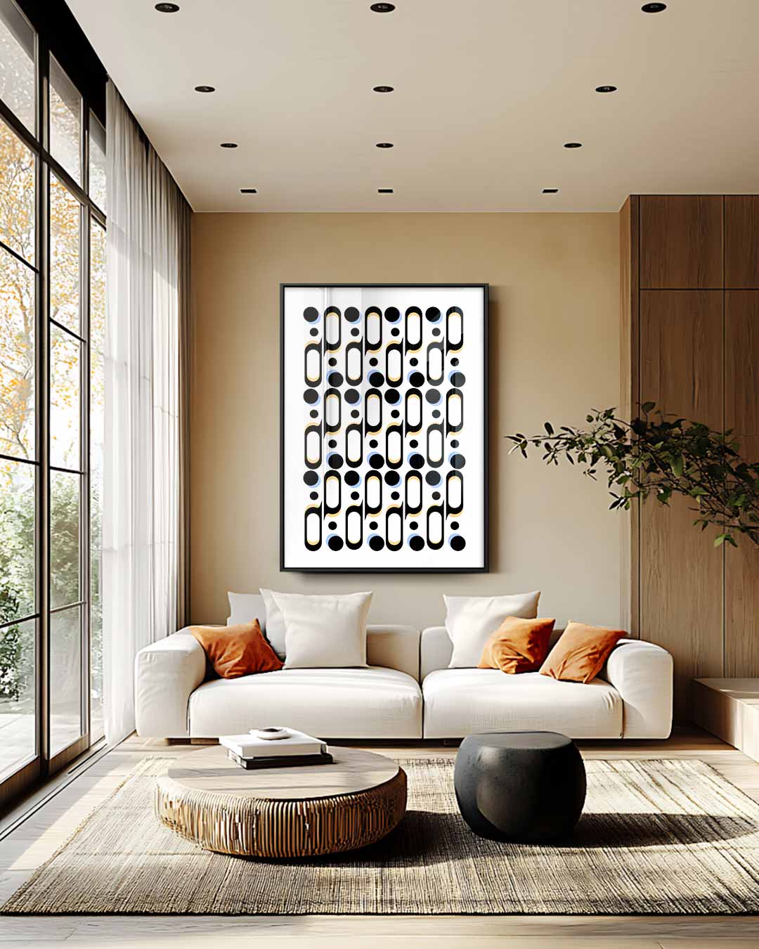 Modern Grafisch Patroon Kunstwerk-canvas-dibond-plexiglas-wanddecoratie-WallArtistic