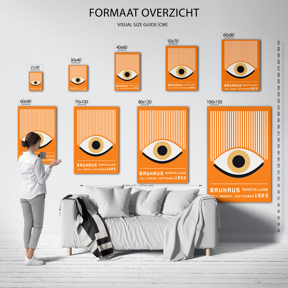 Lijnen en oog Poster