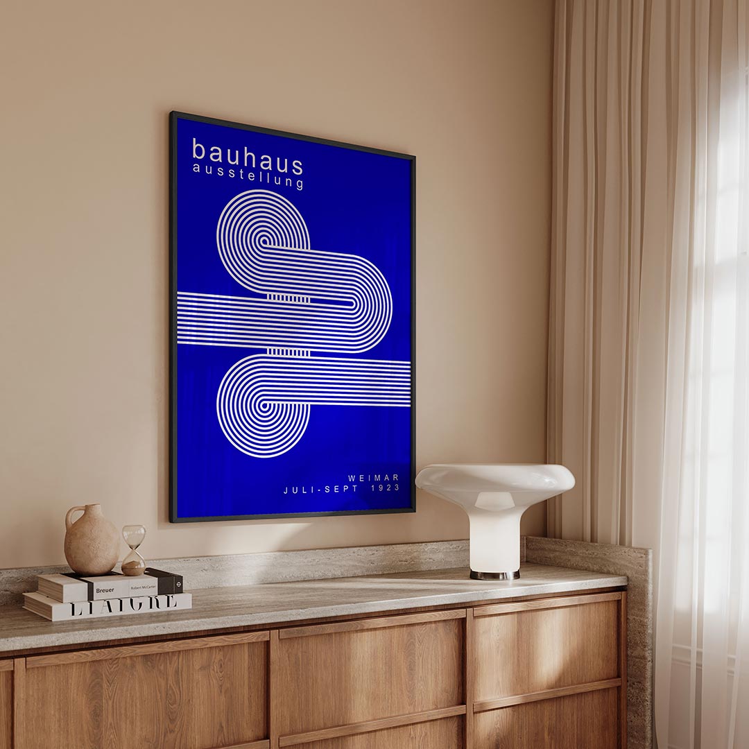 Lijnen en cirkelpatronen Poster