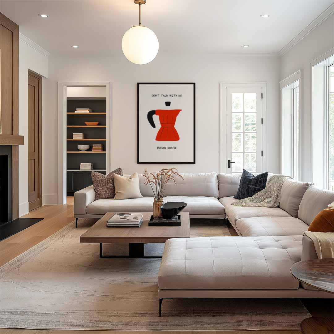 Humoristisch Koffie Kunstwerk Kunstwerk-canvas-dibond-plexiglas-wanddecoratie-WallArtistic