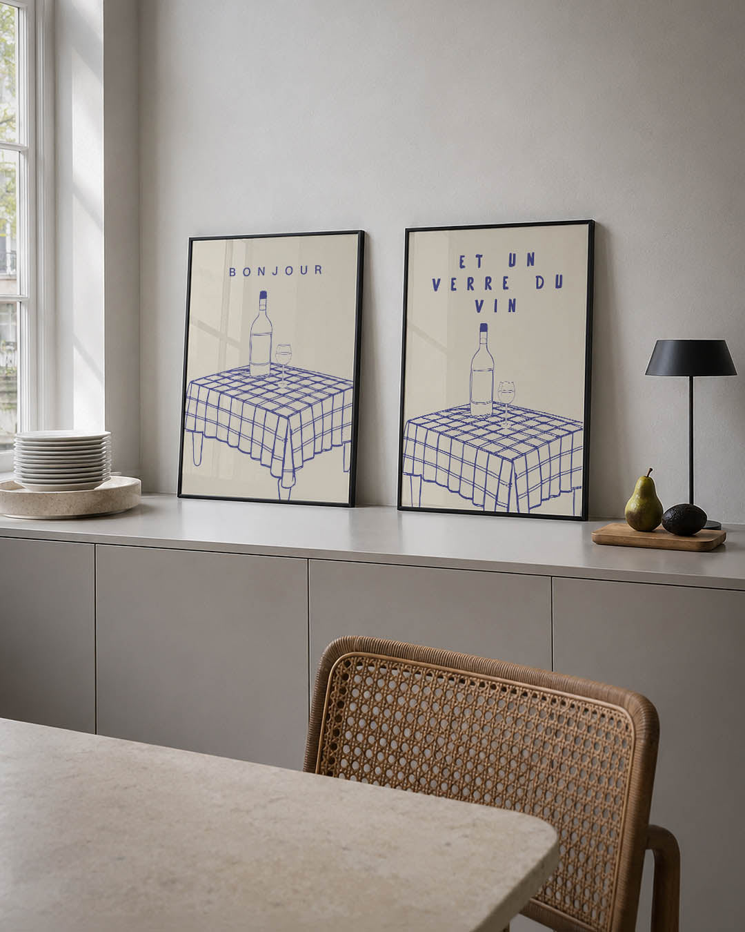 Tafel en fles Posterset