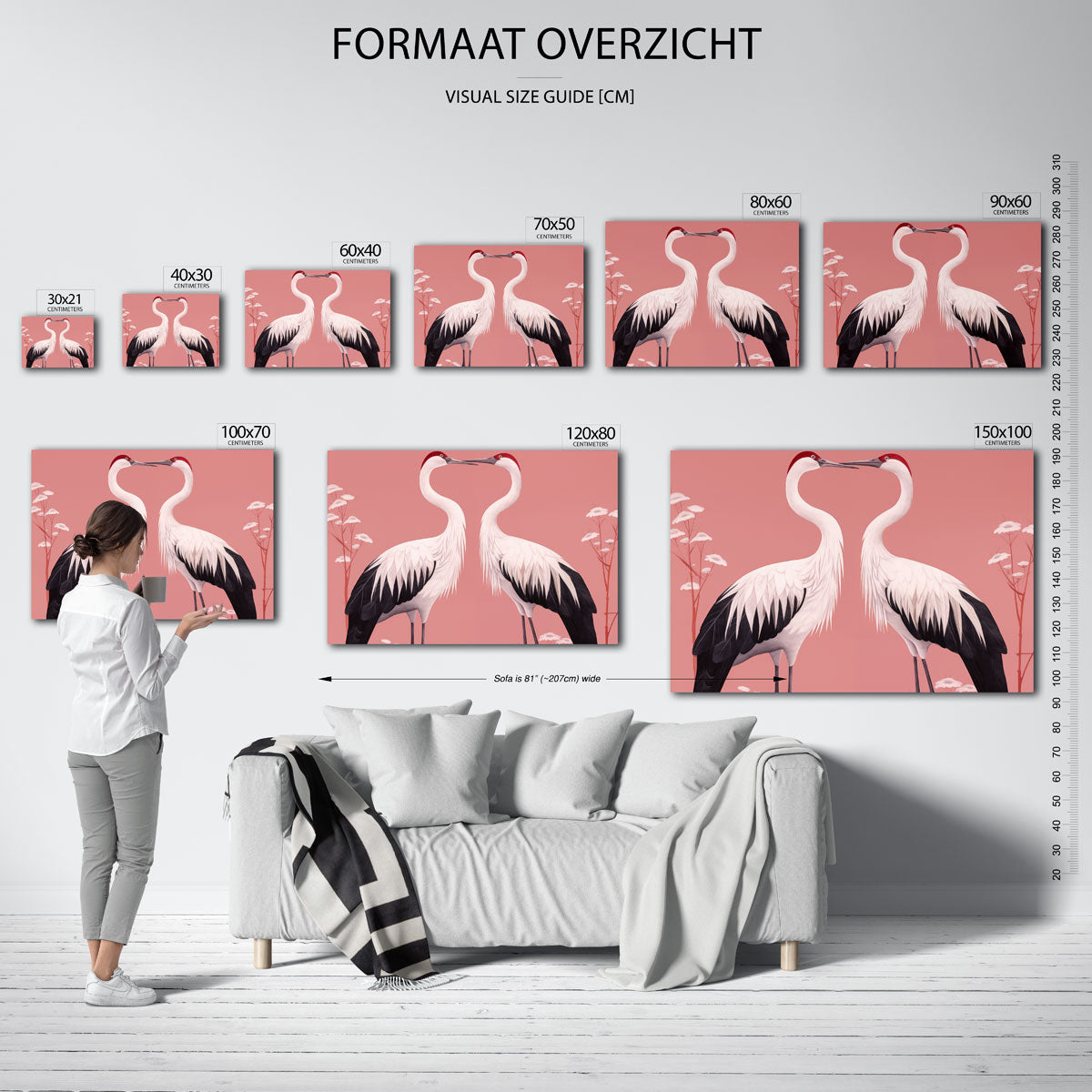 Twee kraanvogels Poster