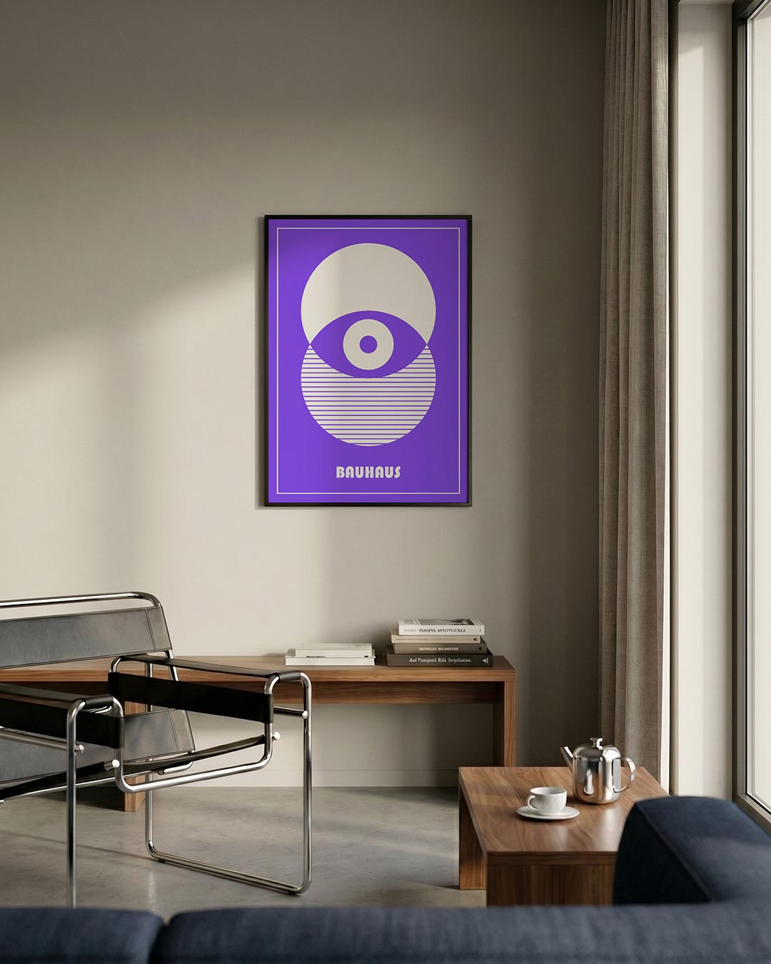 Cirkelstructuur en lijnen Poster