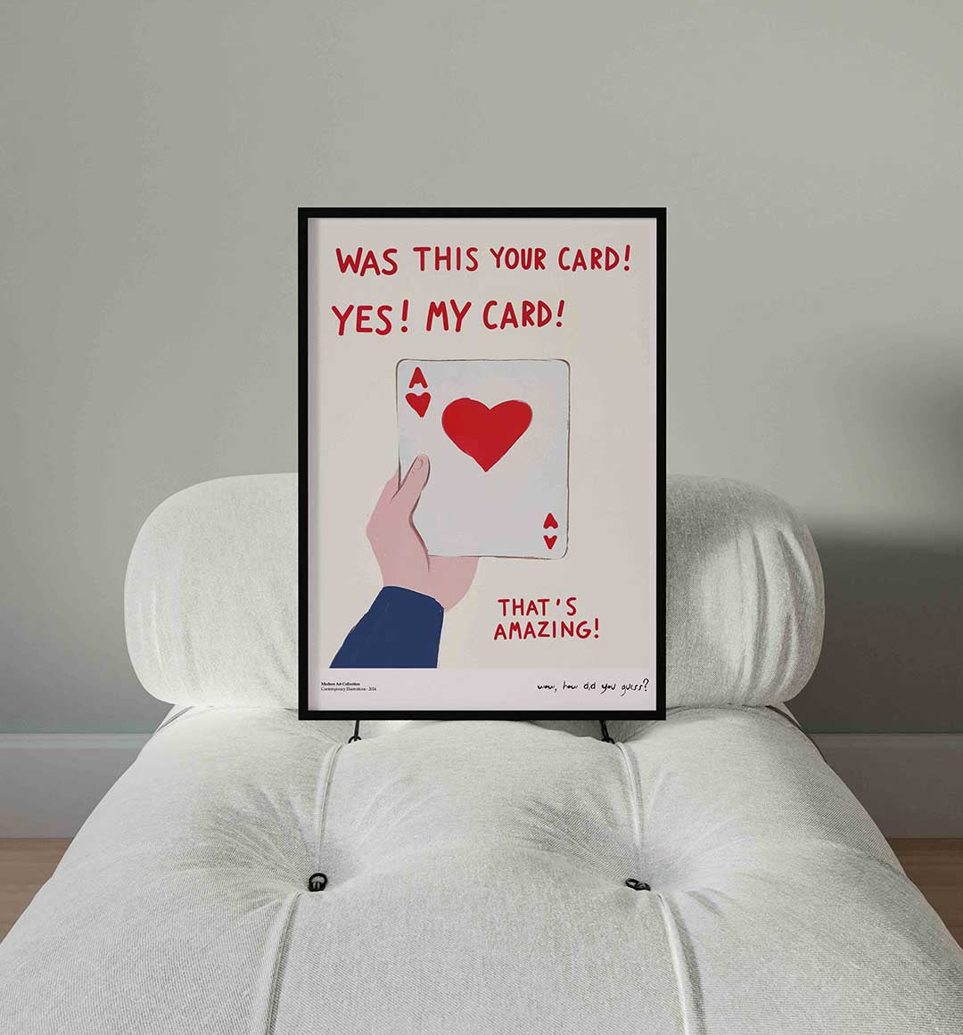 Kaarttruc met harten aas Poster