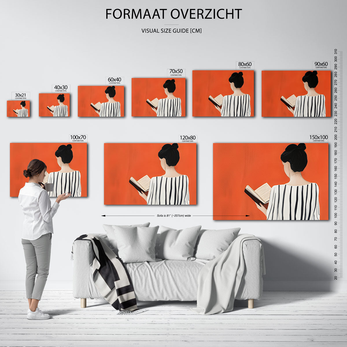 Vrouw met boek Poster