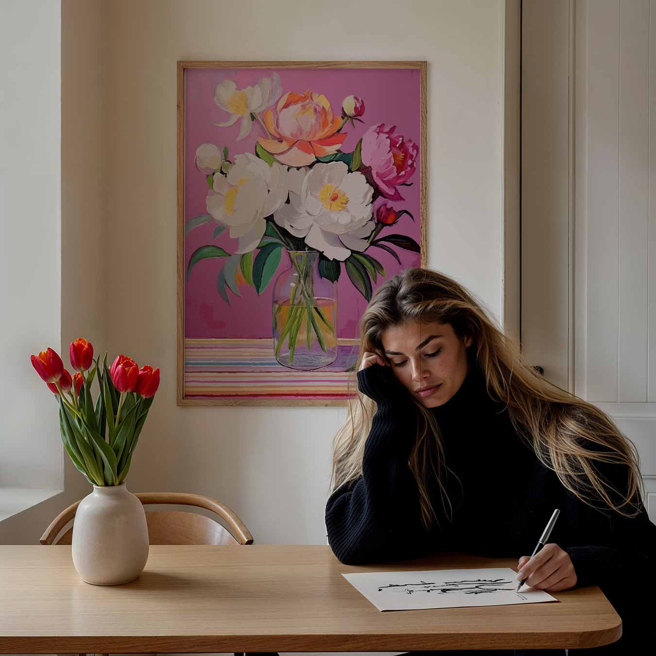 Elegante Bloemenpracht Poster-WallArtistic