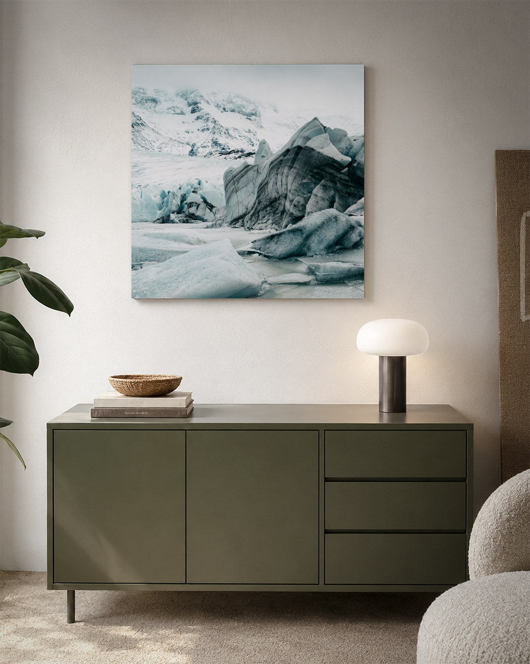 Ijslandschap bergen Kunstwerk