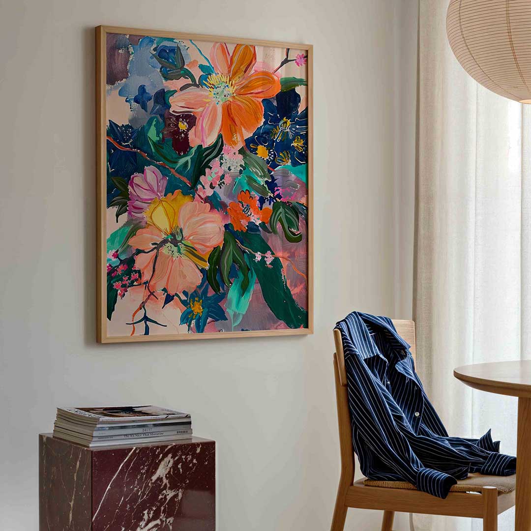 Bloemen en bladeren Poster