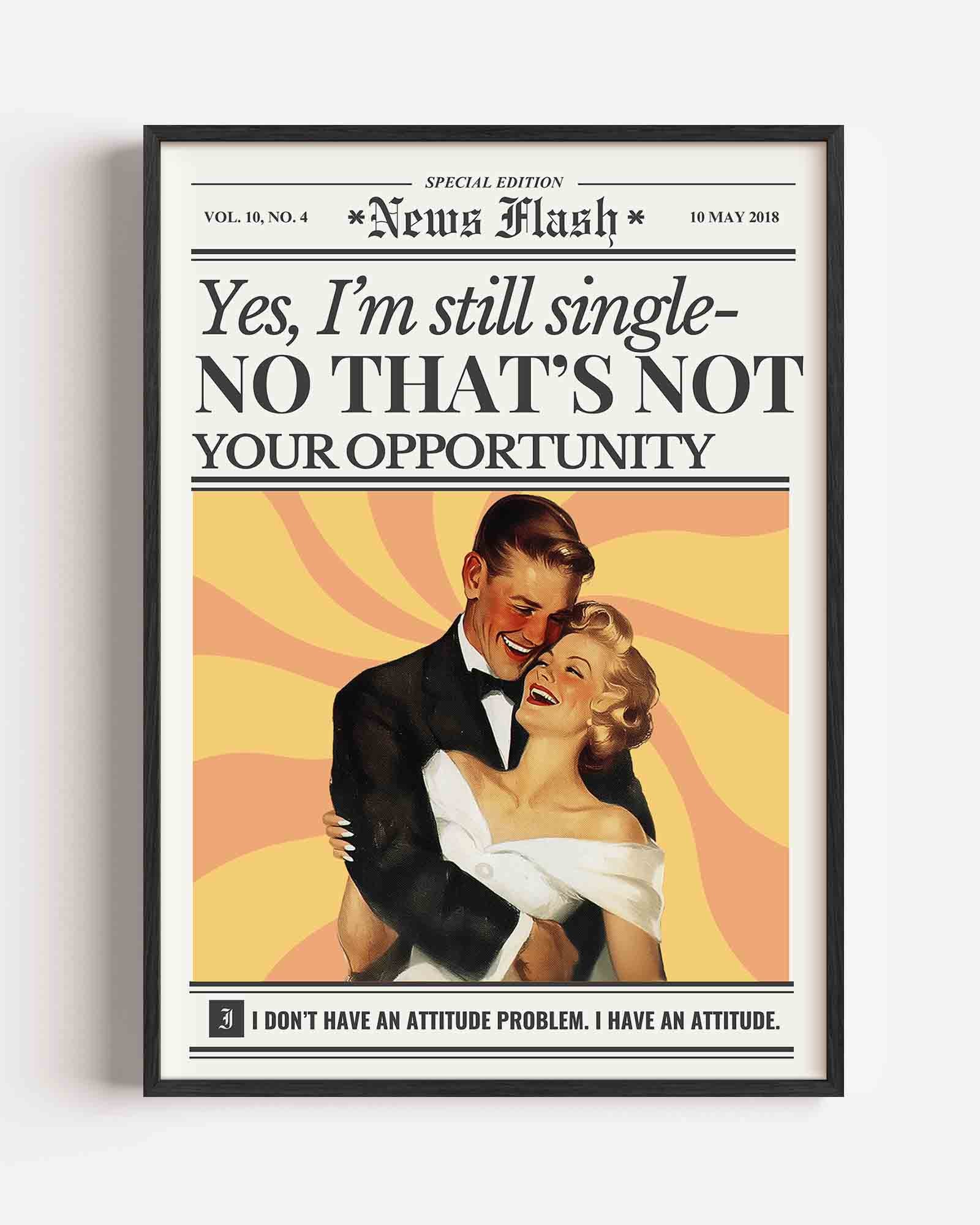 Retro koppel met tekst Poster