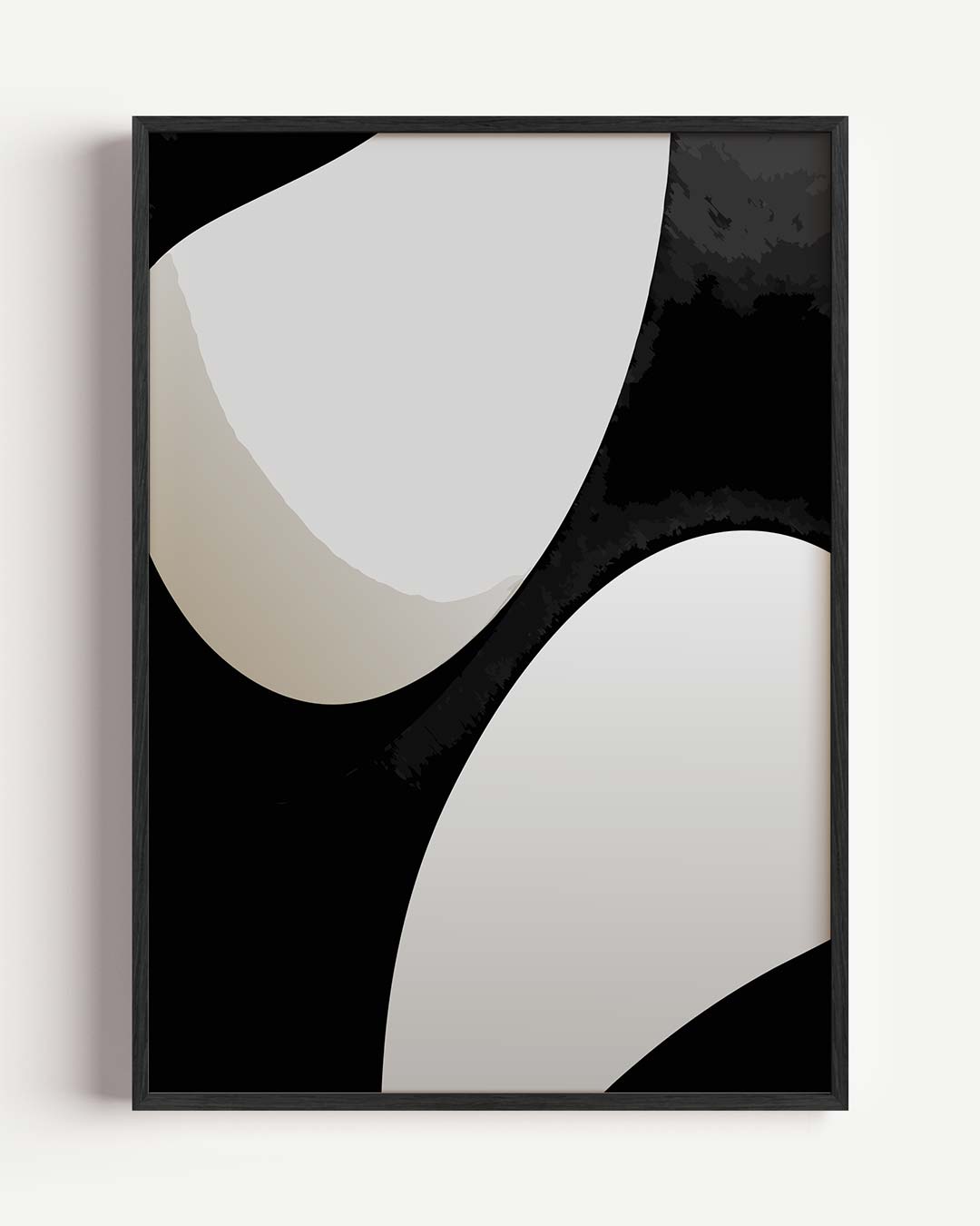 Minimalistisch Zwart-Wit Abstract Poster-WallArtistic