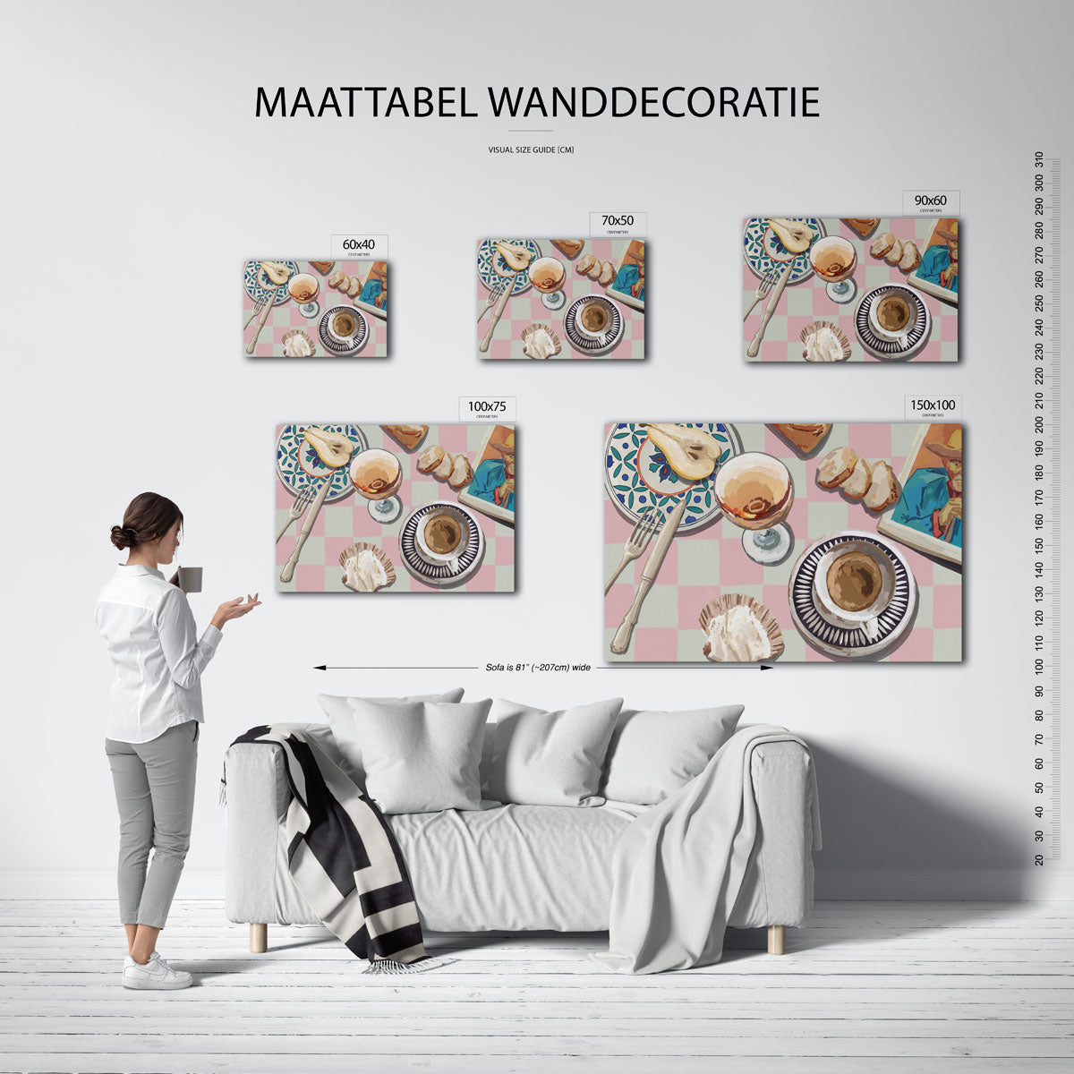 Tafelsetting met patronen Kunstwerk