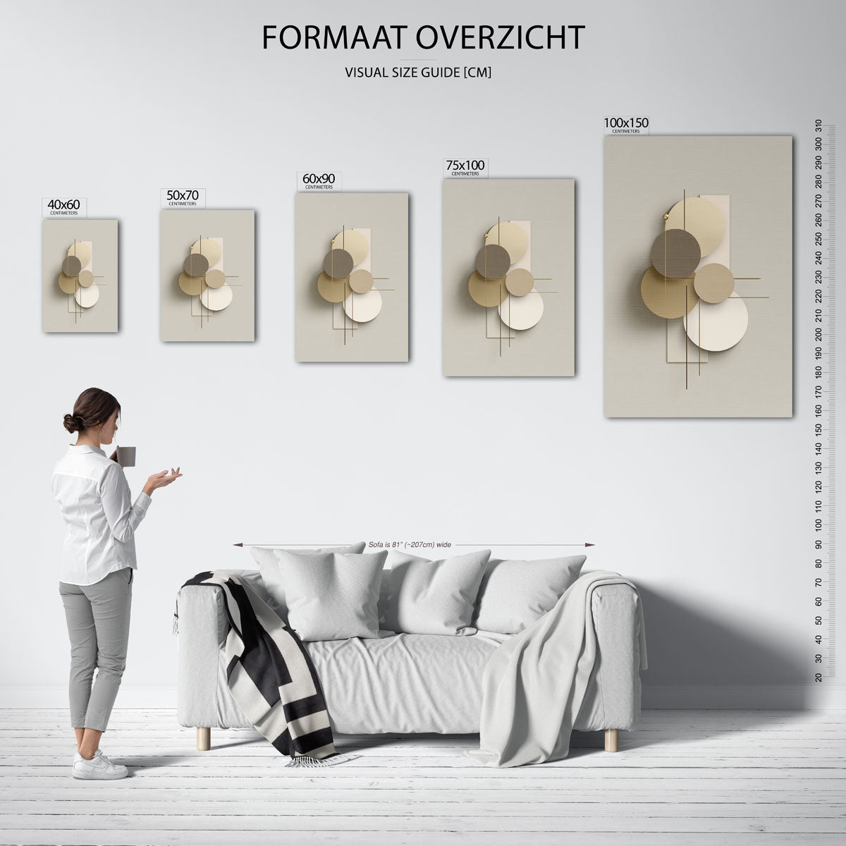 Geometrische cirkelcompositie Kunstwerk