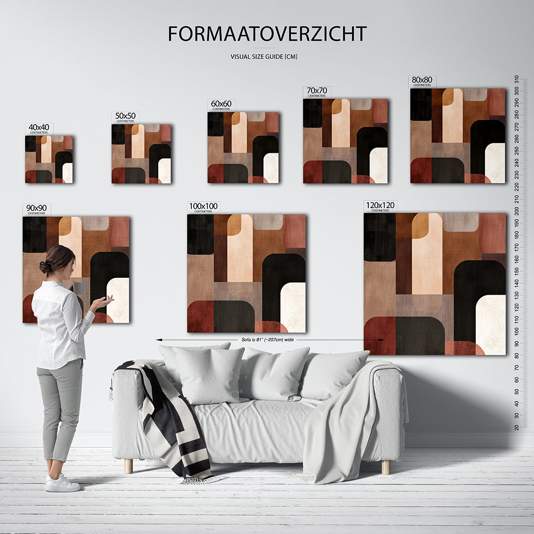 Geometrische vormen compositie Kunstwerk