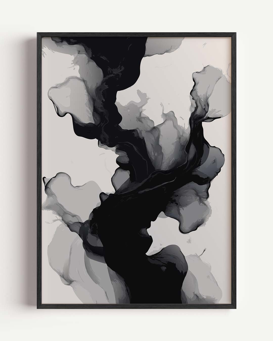Mystieke Abstracte Grijstinten Poster-WallArtistic