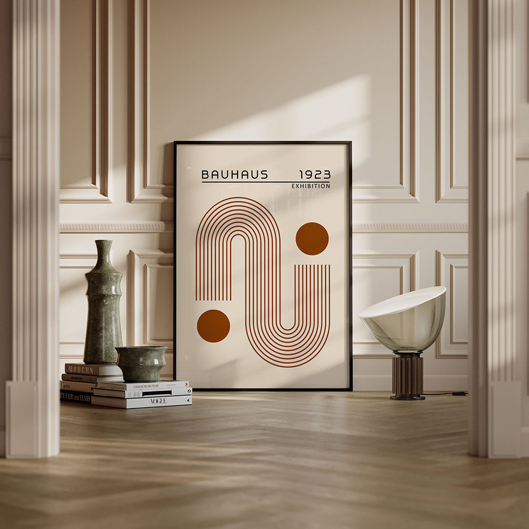 Lijnen en cirkel Poster