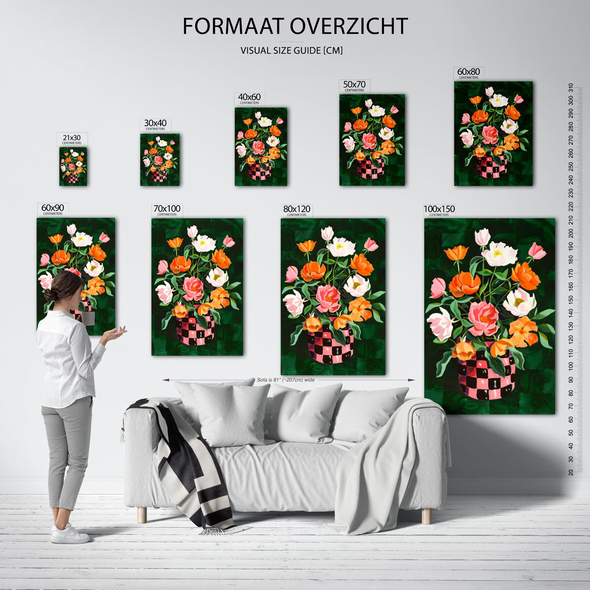 Bloemen in vaas Poster