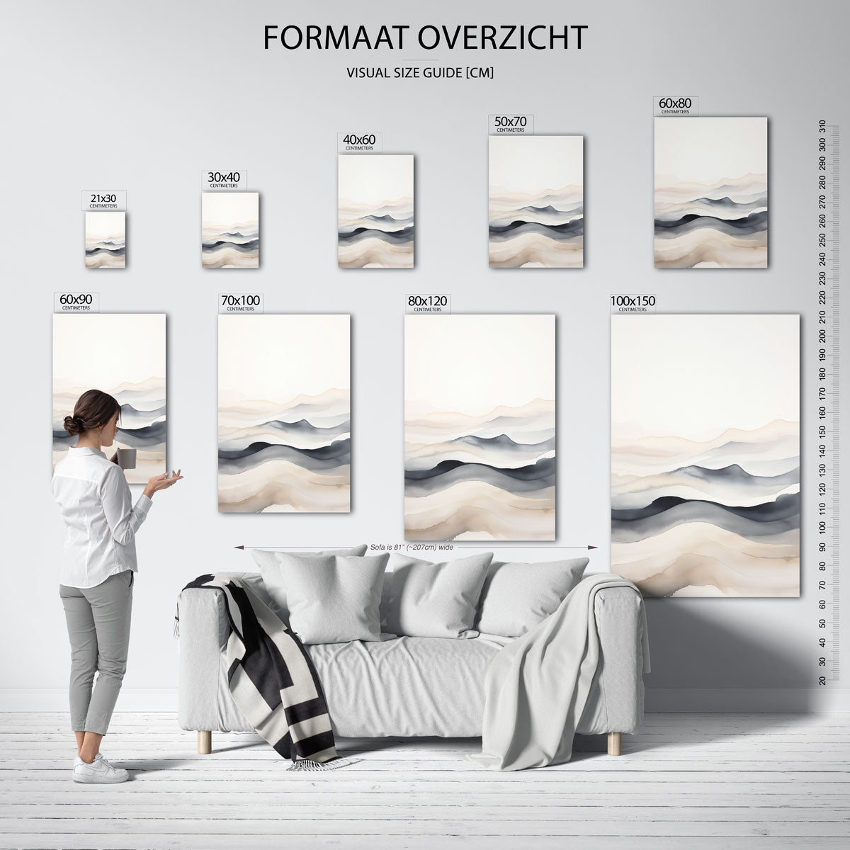 Golvende lijnen Poster