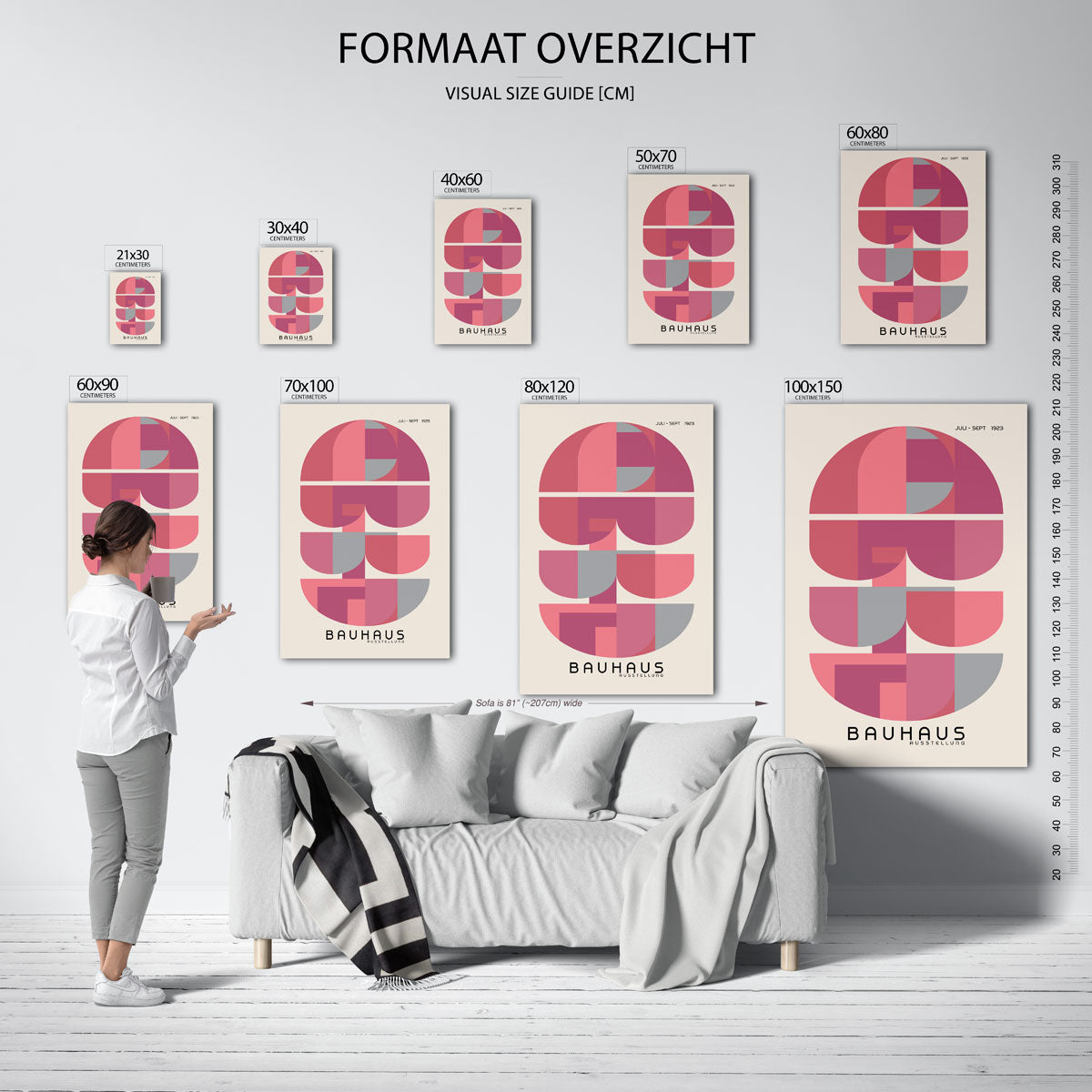 Vormritme en kleurvlakken Poster