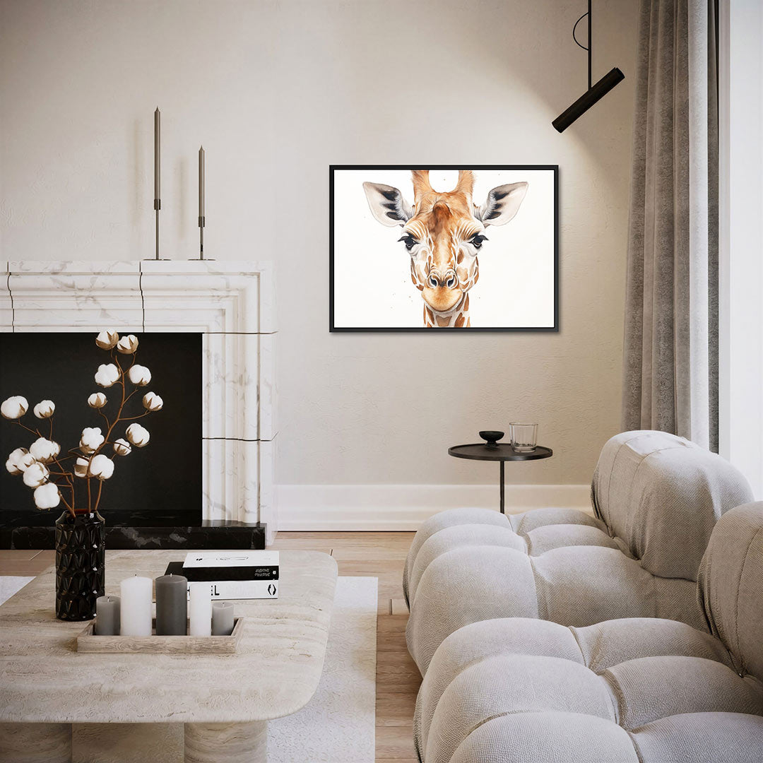 Giraffe portret Kunstwerk