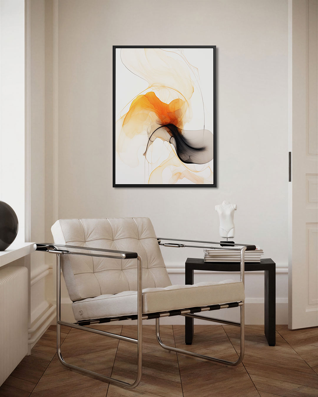 Vloeiende kleurencompositie Kunstwerk