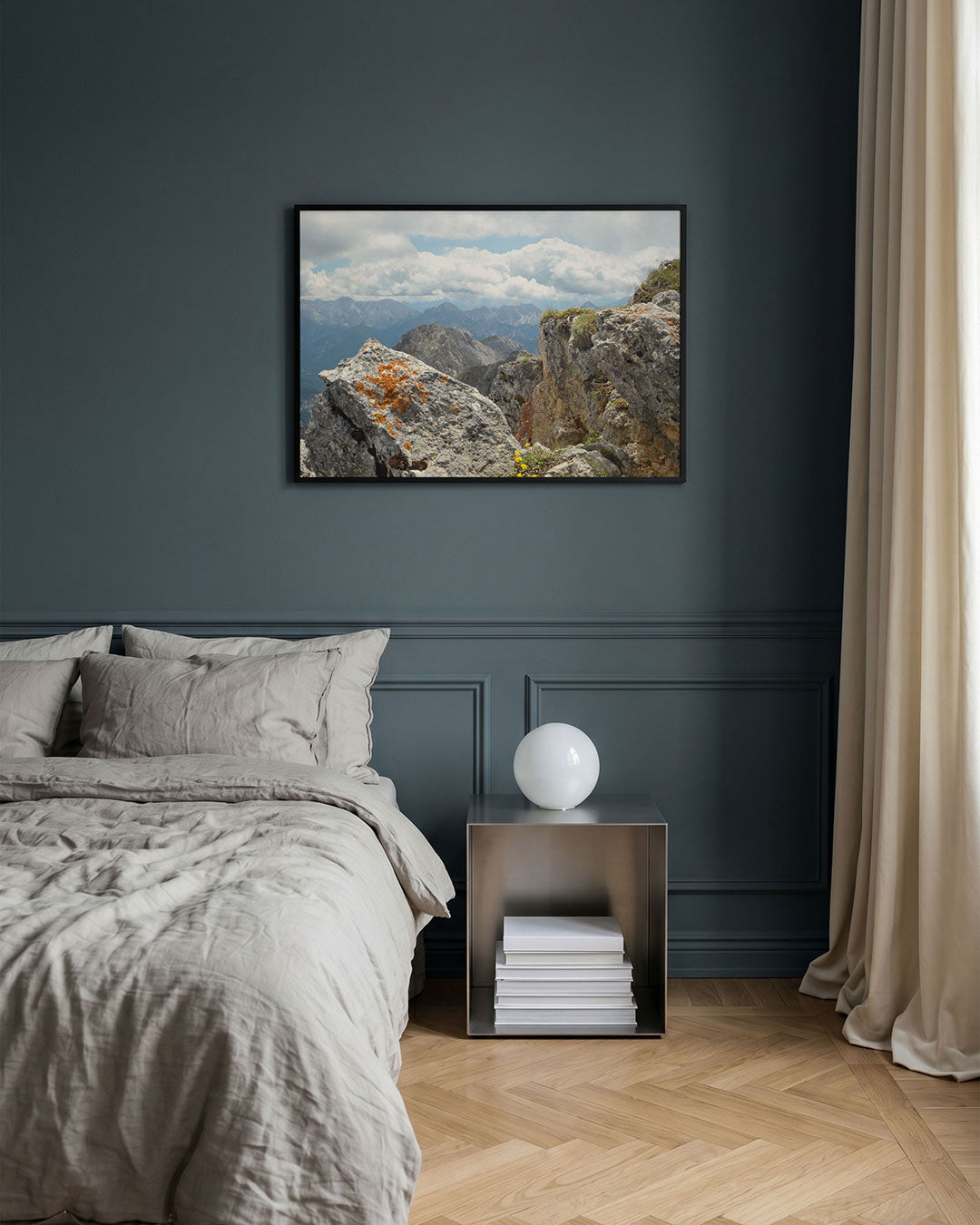 Berglandschap met rotsen Poster