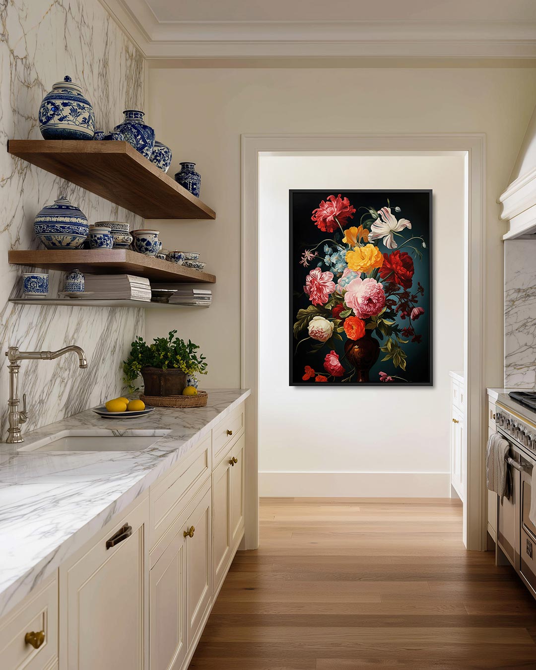 Bloemrijke compositie Kunstwerk