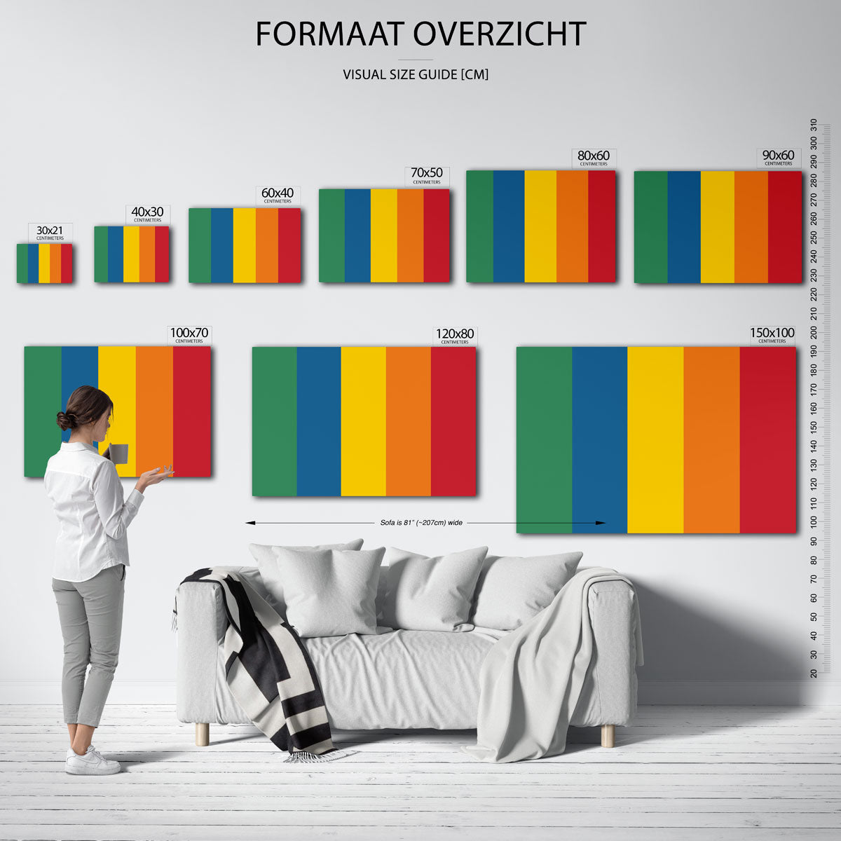 Kleurvlakken ritme Poster