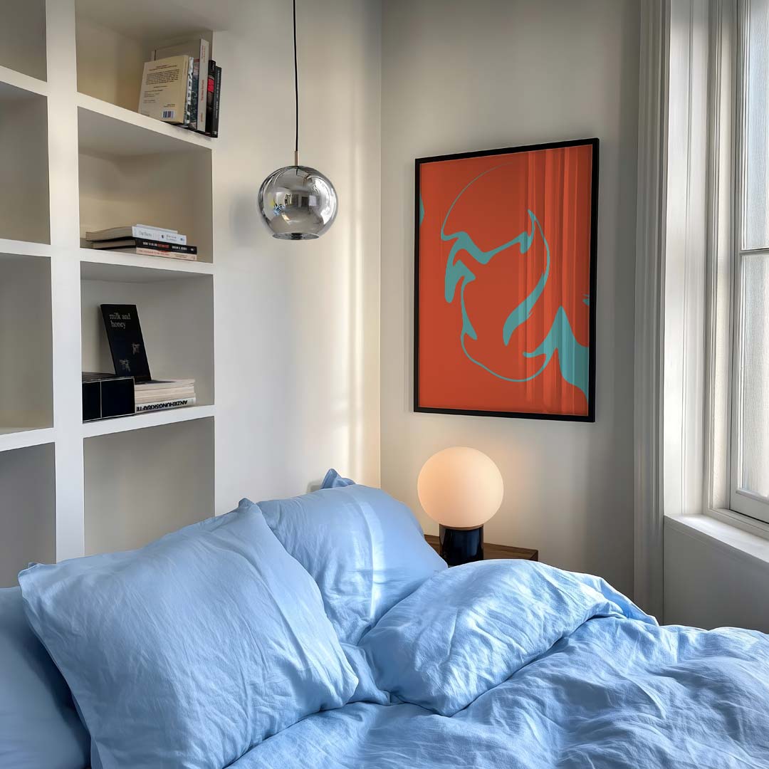 Abstracte Vuurvogel Kunstposter-WallArtistic