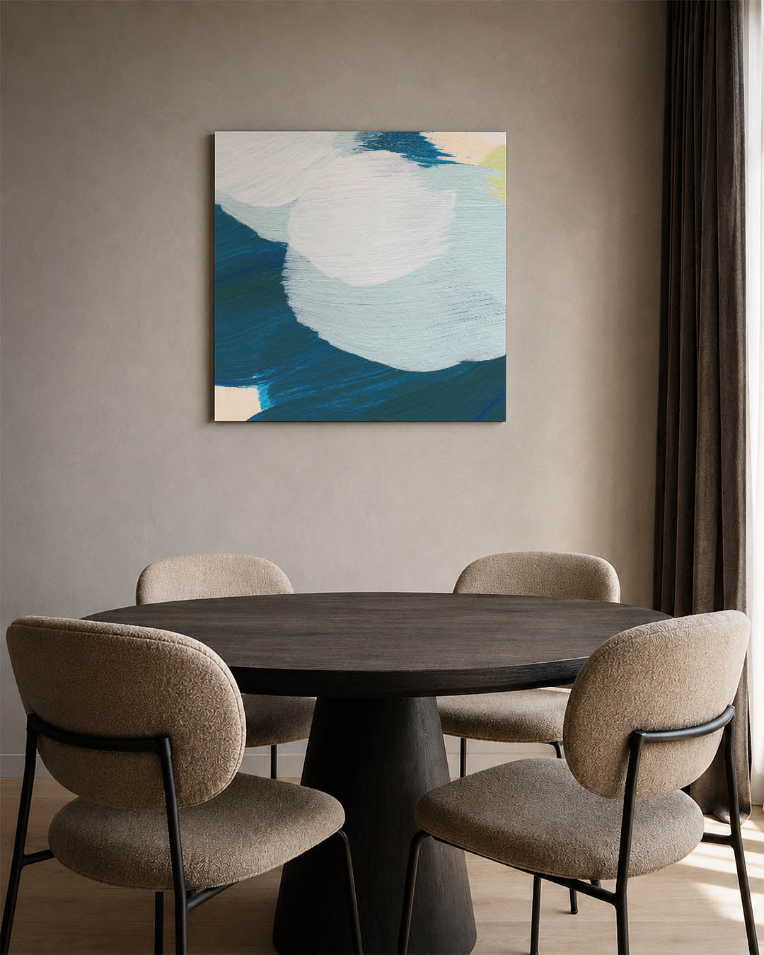 Vloeiende kleurencompositie Kunstwerk