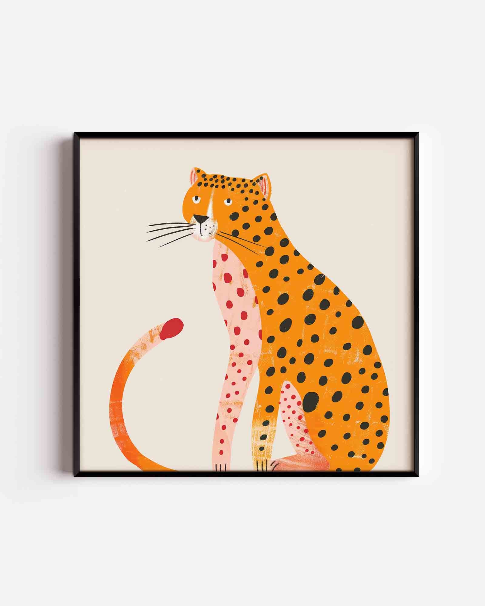 Luipaard met stippen Poster