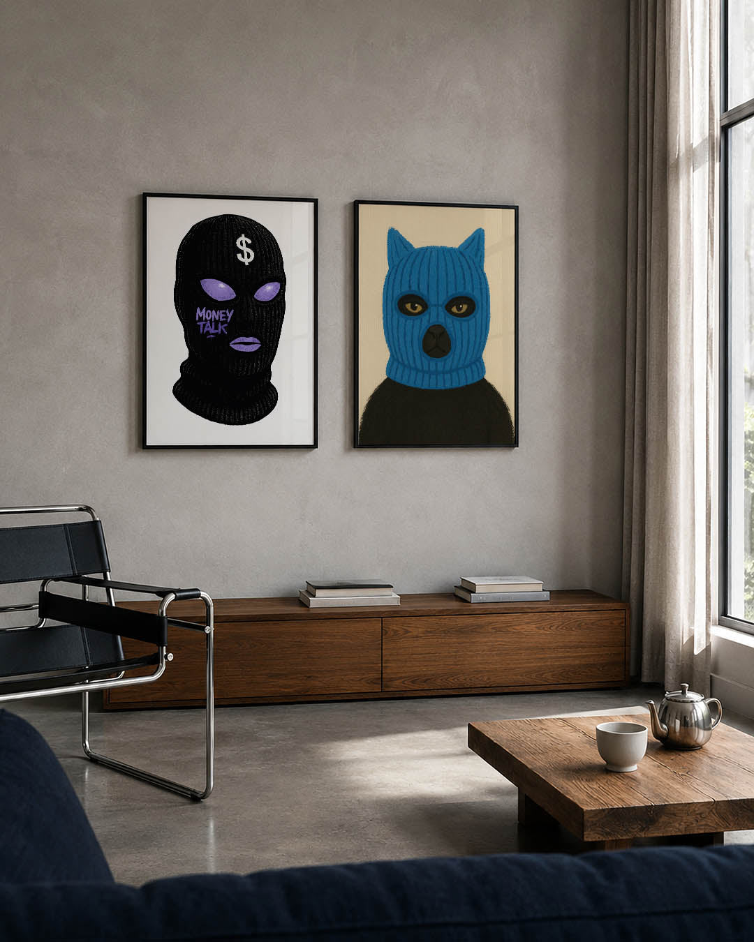 Masker en tekst Posterset