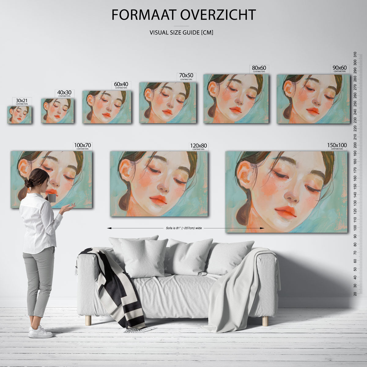 Portret van vrouw Poster