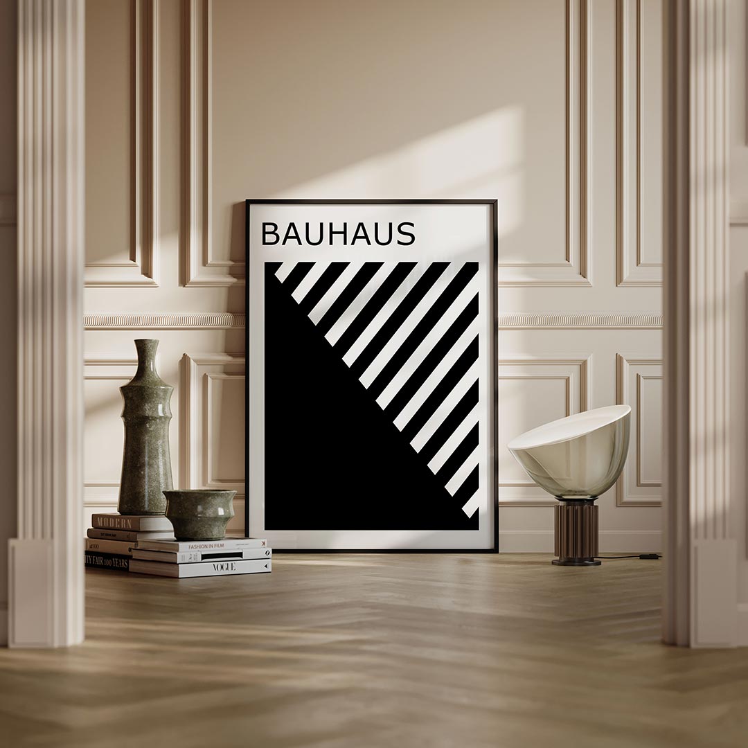 Zwart wit lijnen Poster
