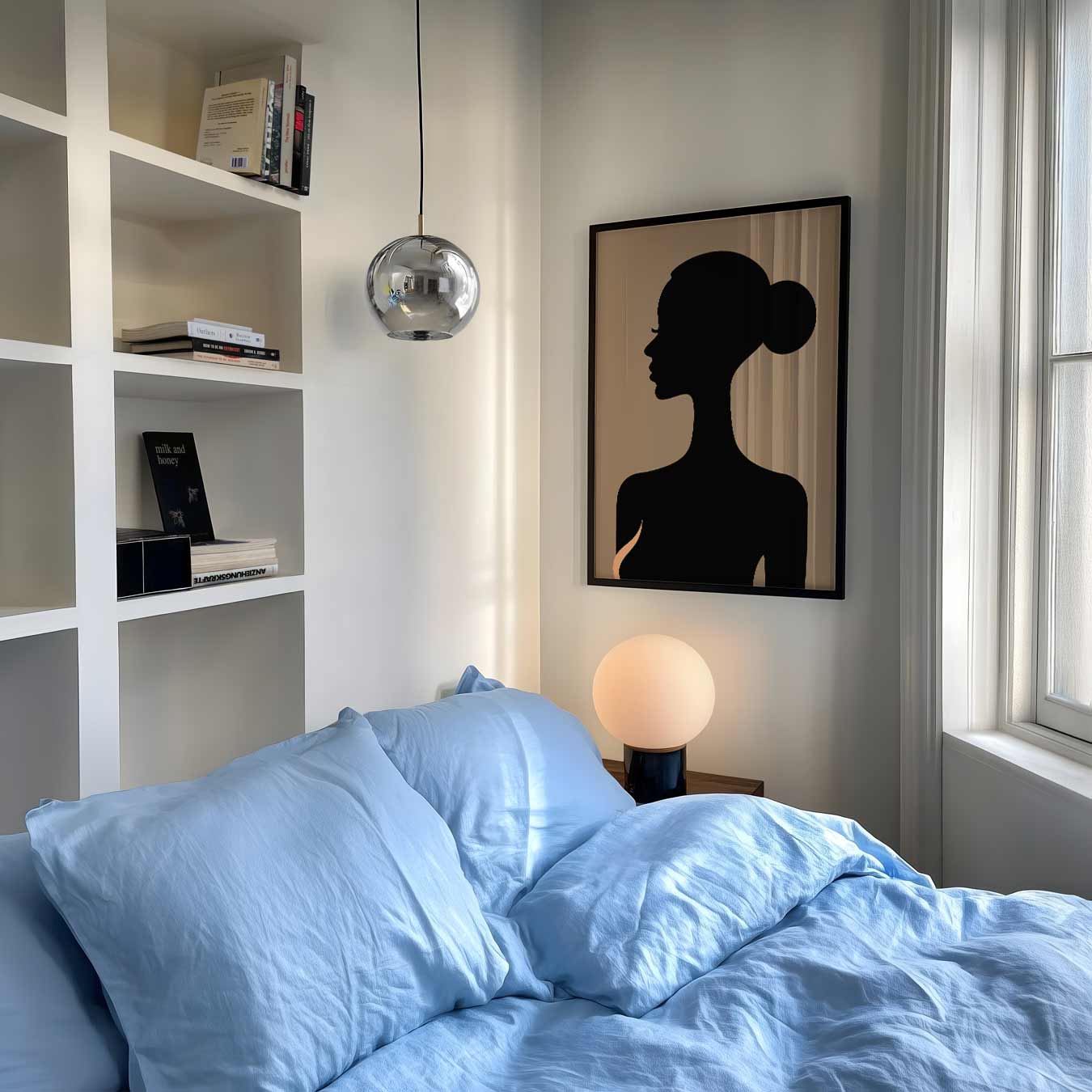 Elegante Silhouet Vrouw Poster-WallArtistic
