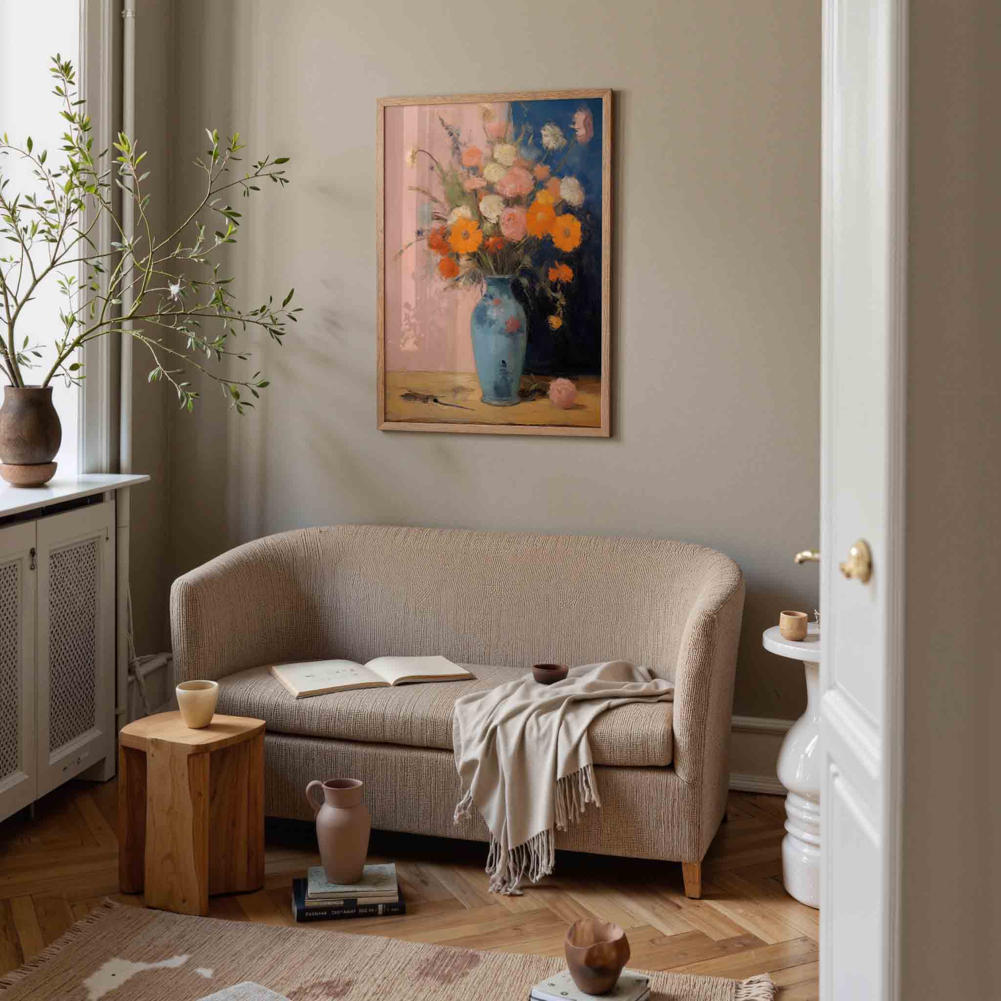 Bloemen in vaas Poster