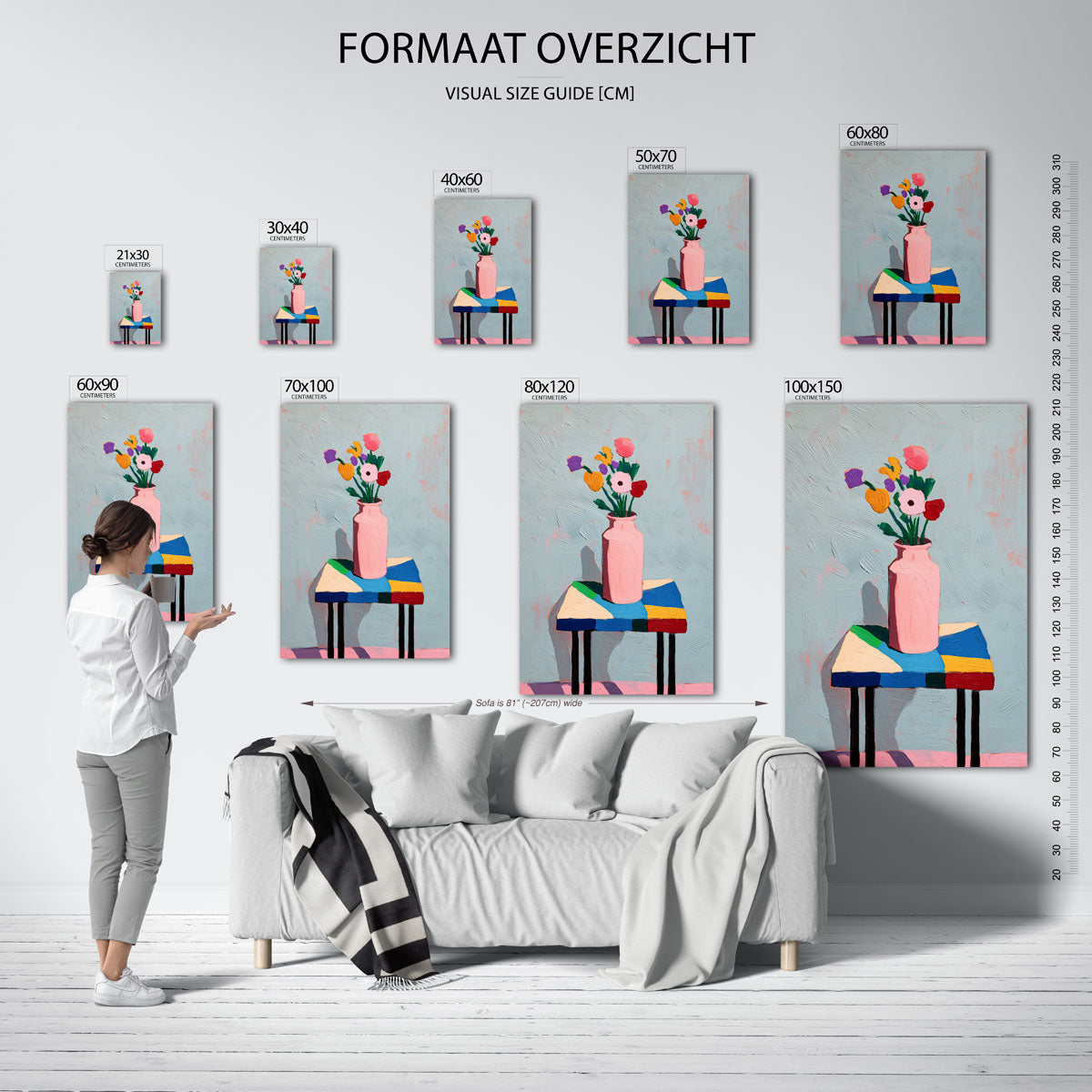 Bloemen in vaas Poster