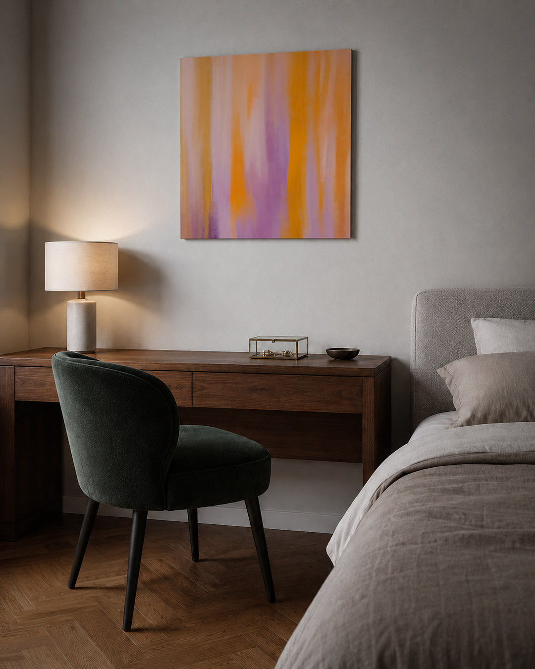 Kleurrijke verticale strepen Kunstwerk
