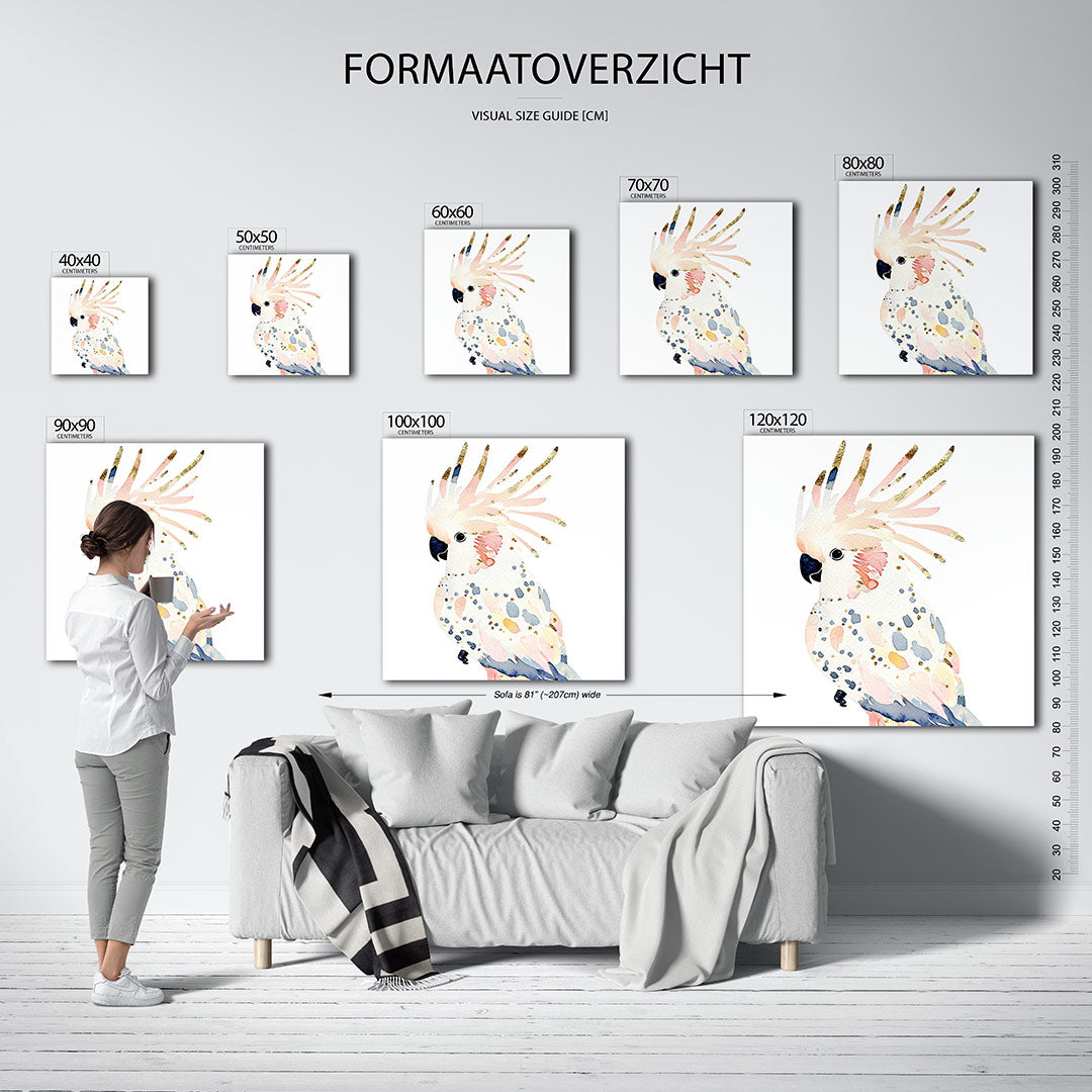 Vrolijke kaketoe Kunstwerk