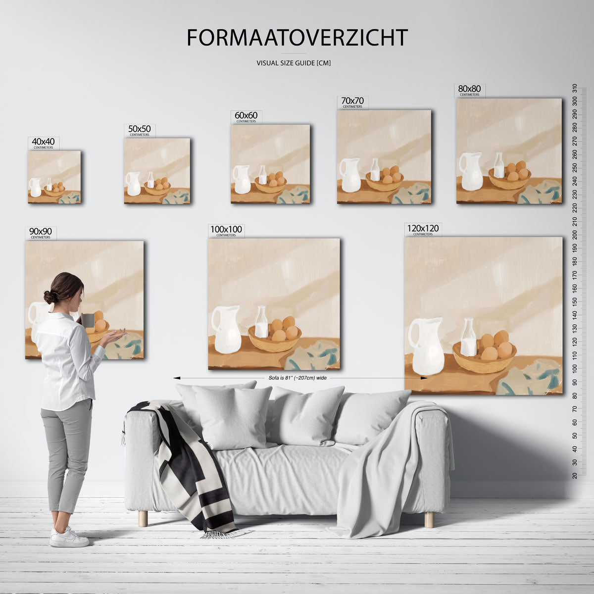 Stilleven met karaf en eieren Poster