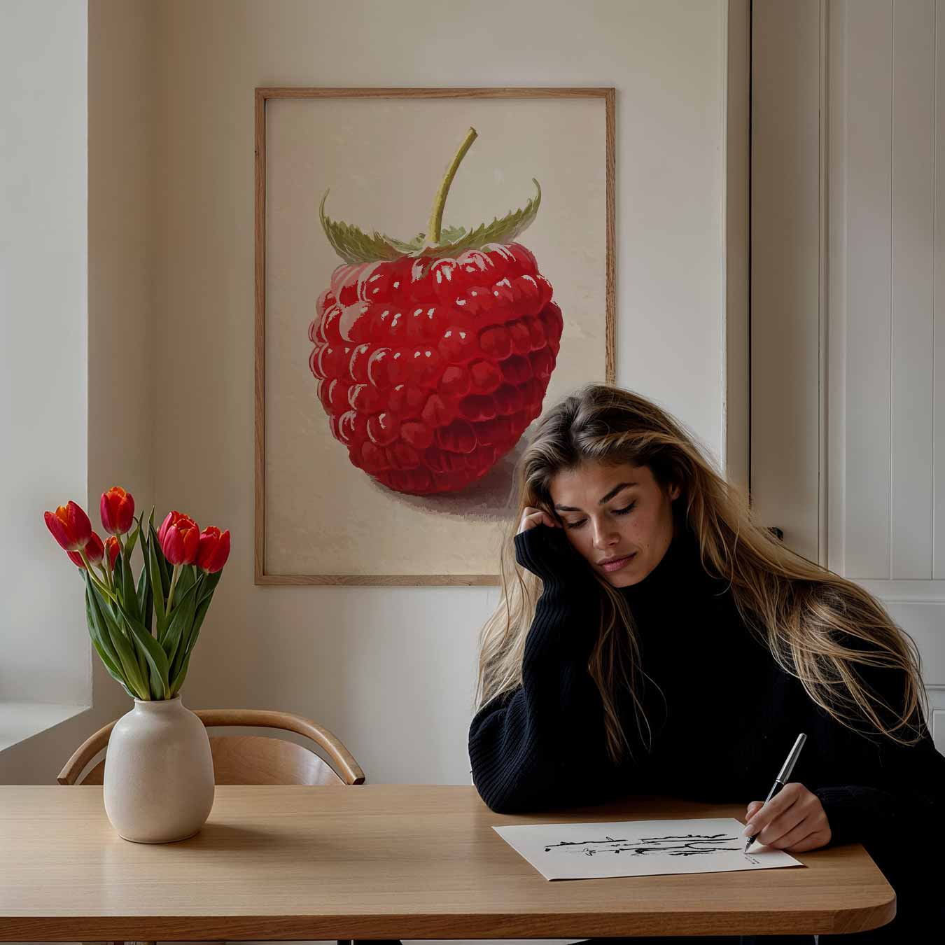 Romantische Frambozenposter-WallArtistic