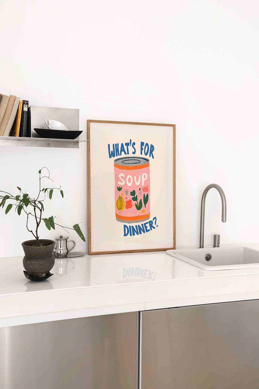 Soepblik met tekst Poster