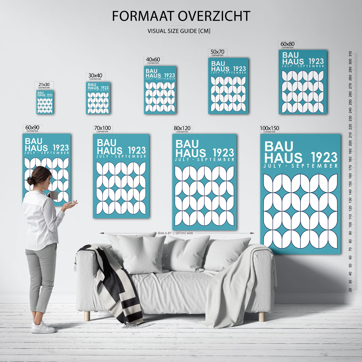 Vormritme en kleur Poster