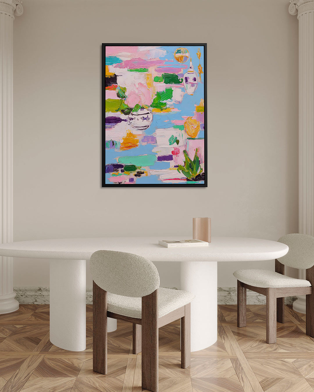 Kleurrijke bloemvormen Kunstwerk