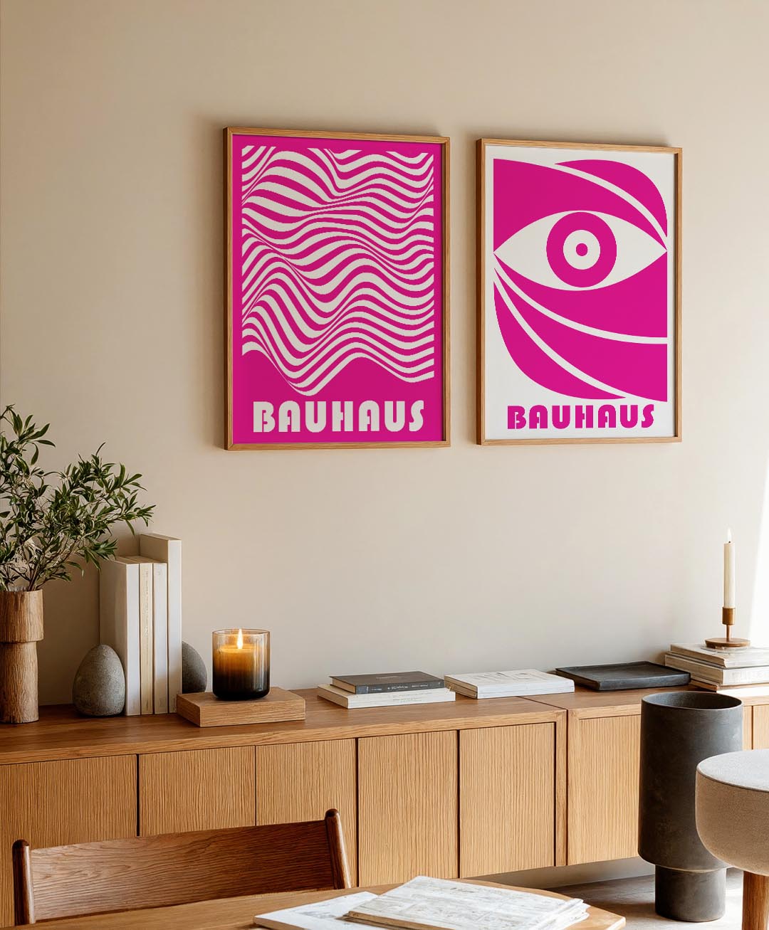 Golvend lijnenspel Posterset