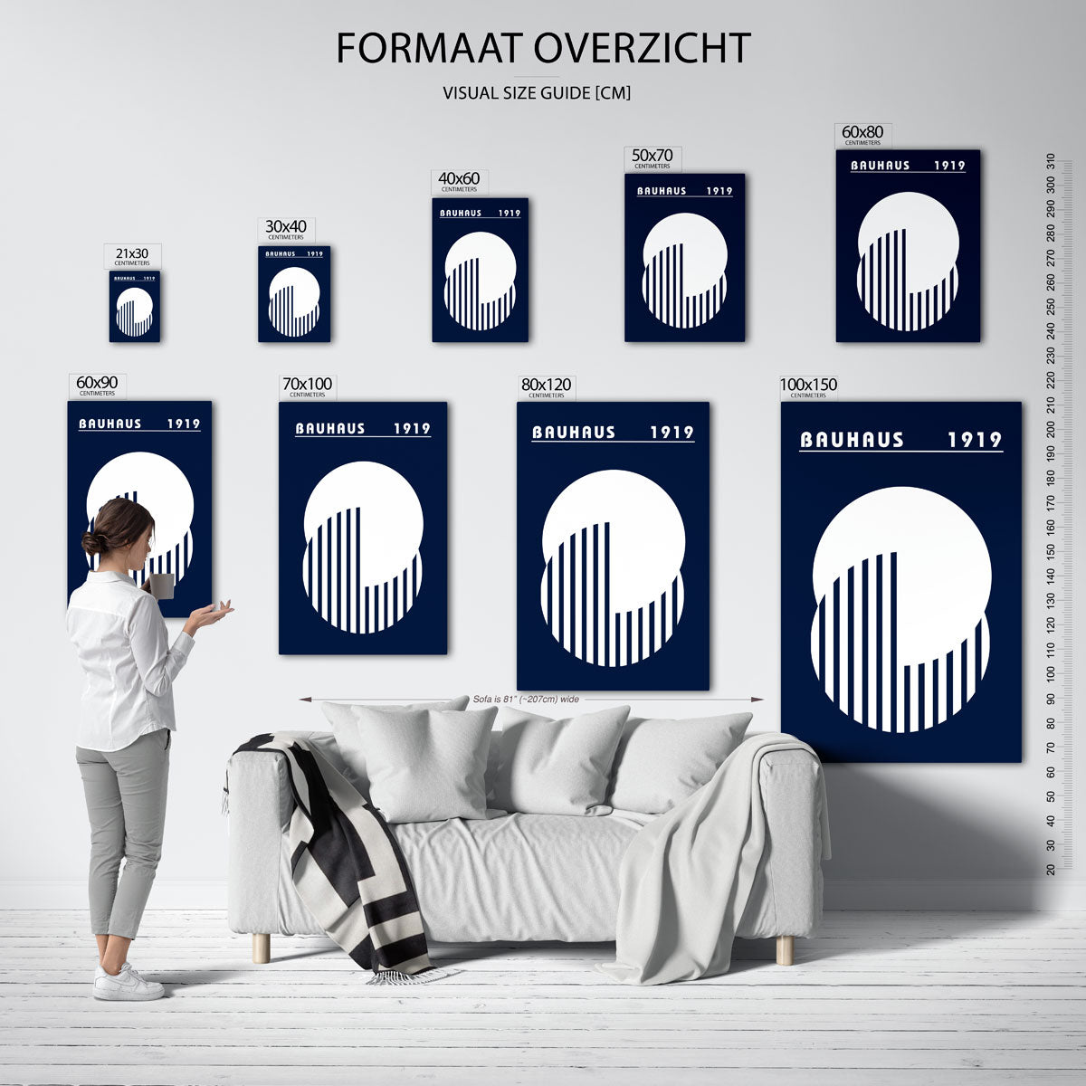 Cirkel en lijnen Poster