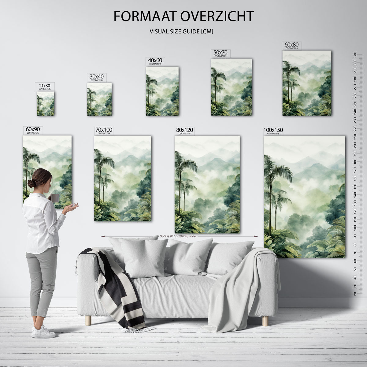 Tropisch landschap Poster