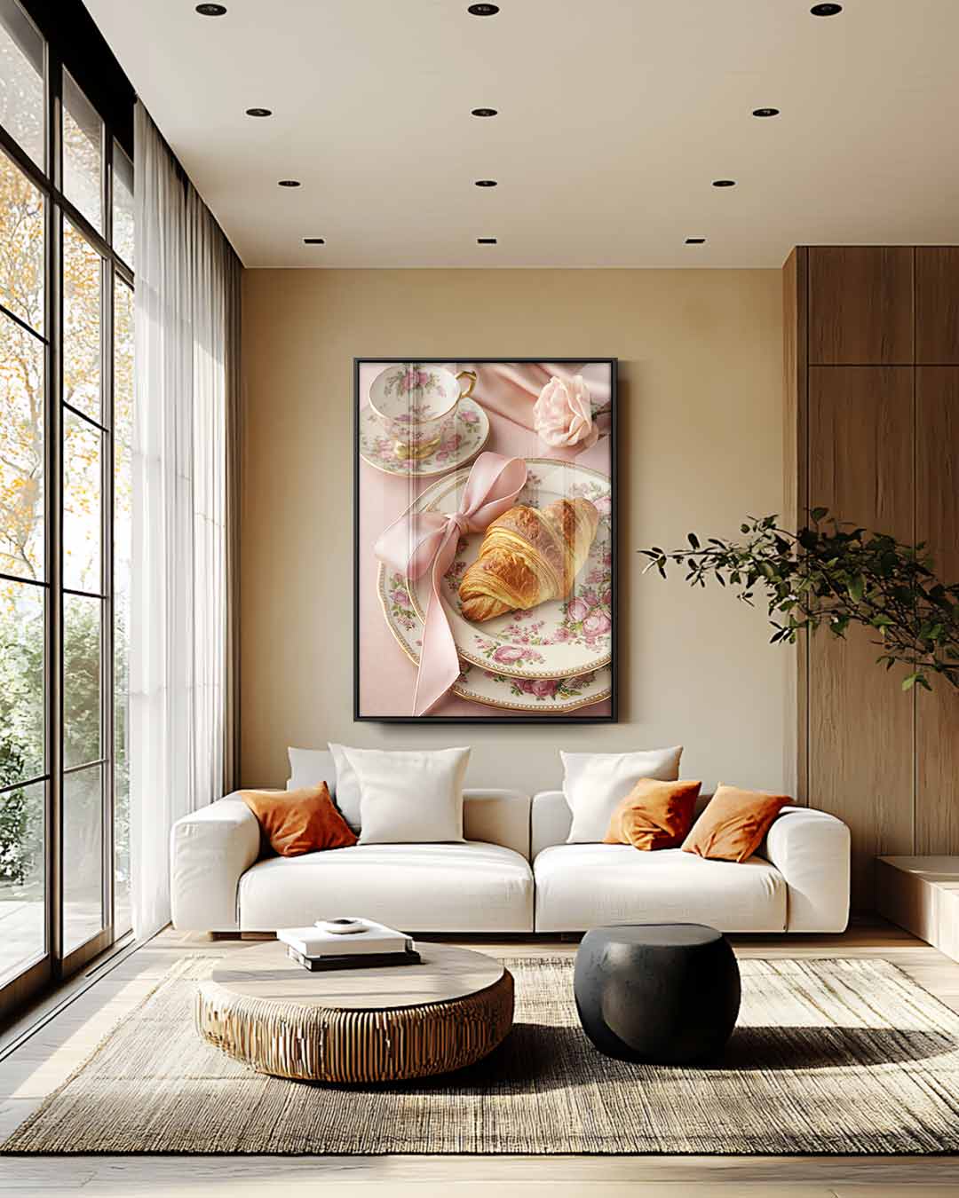 Romantisch Ontbijt Stilleven Kunstwerk-canvas-dibond-plexiglas-wanddecoratie-WallArtistic