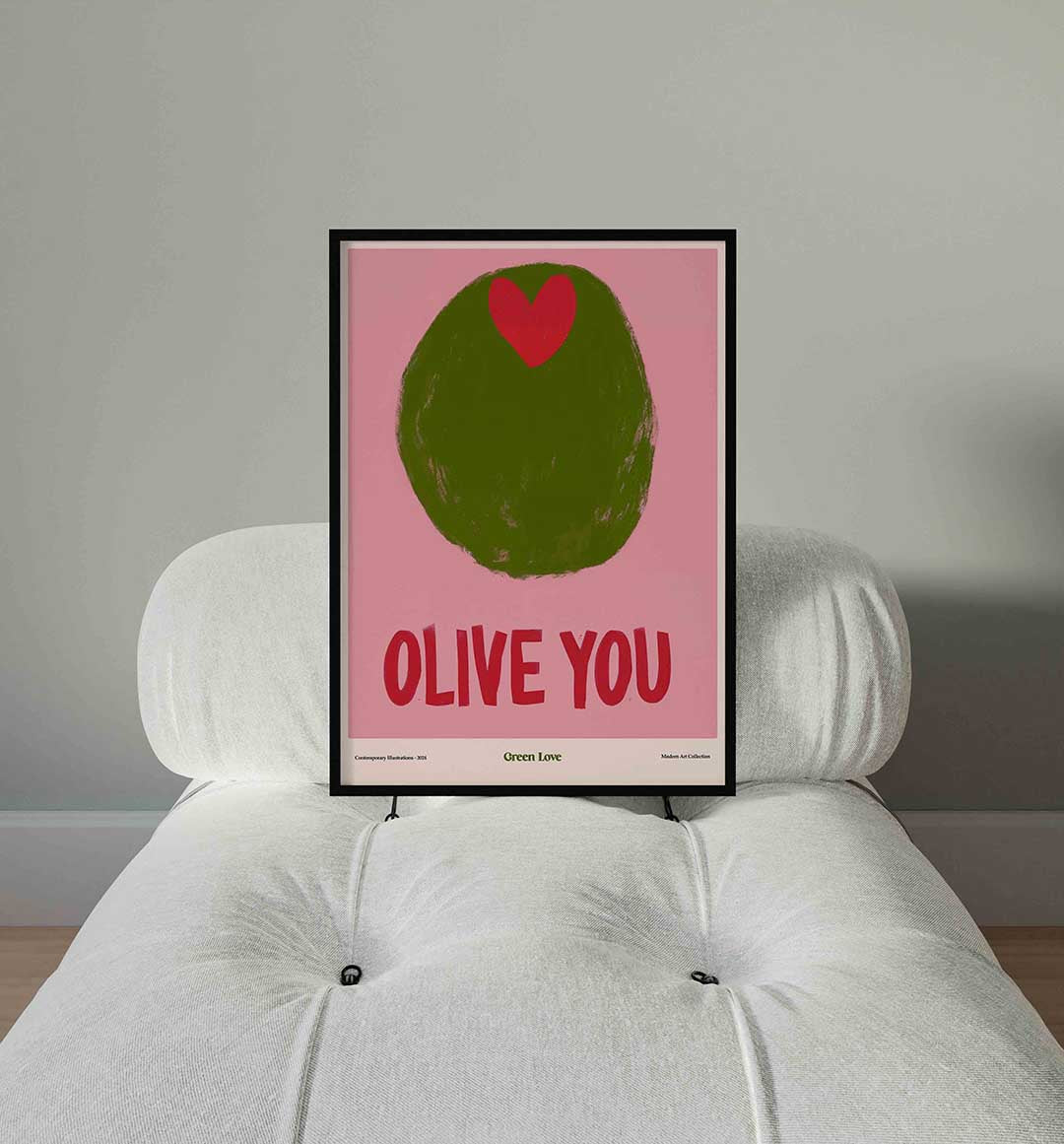 Olijf met hart Poster