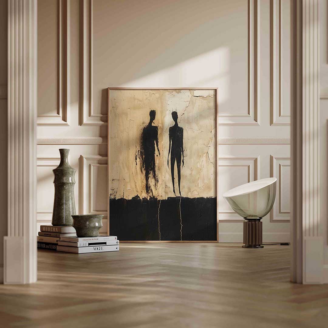 Twee silhouetten Poster